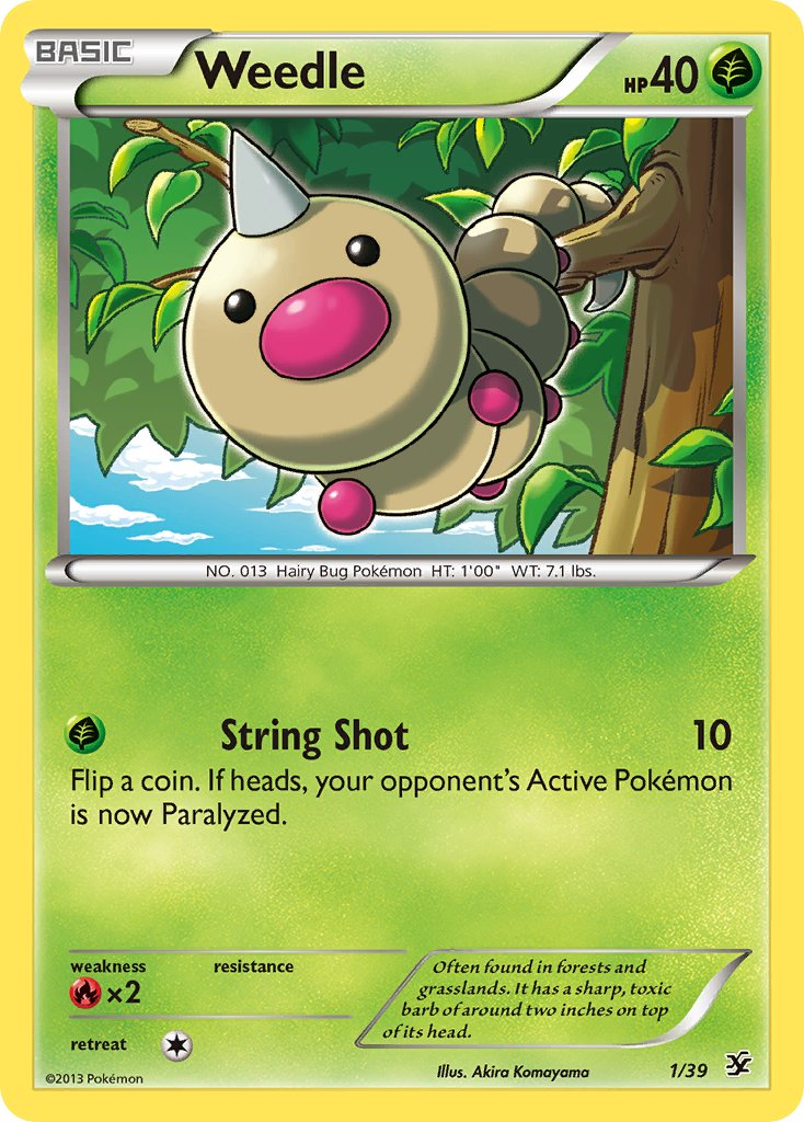 Weedle Pokémon card