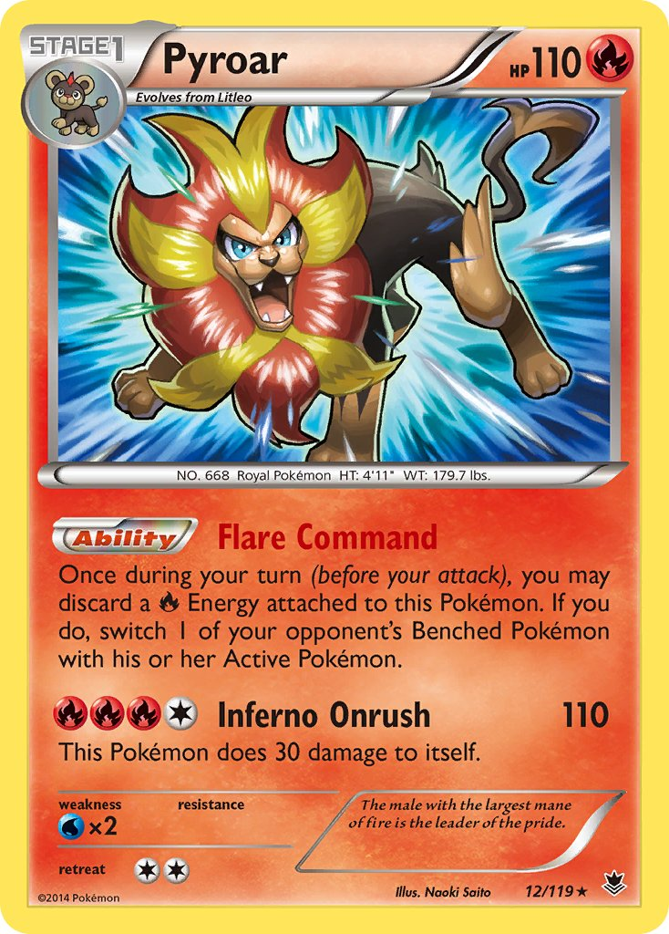 Pyroar Pokémon card