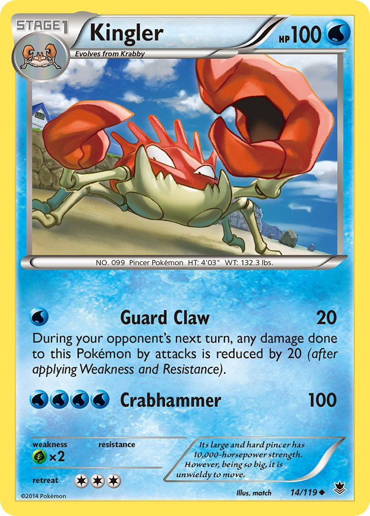 Kingler Pokémon card
