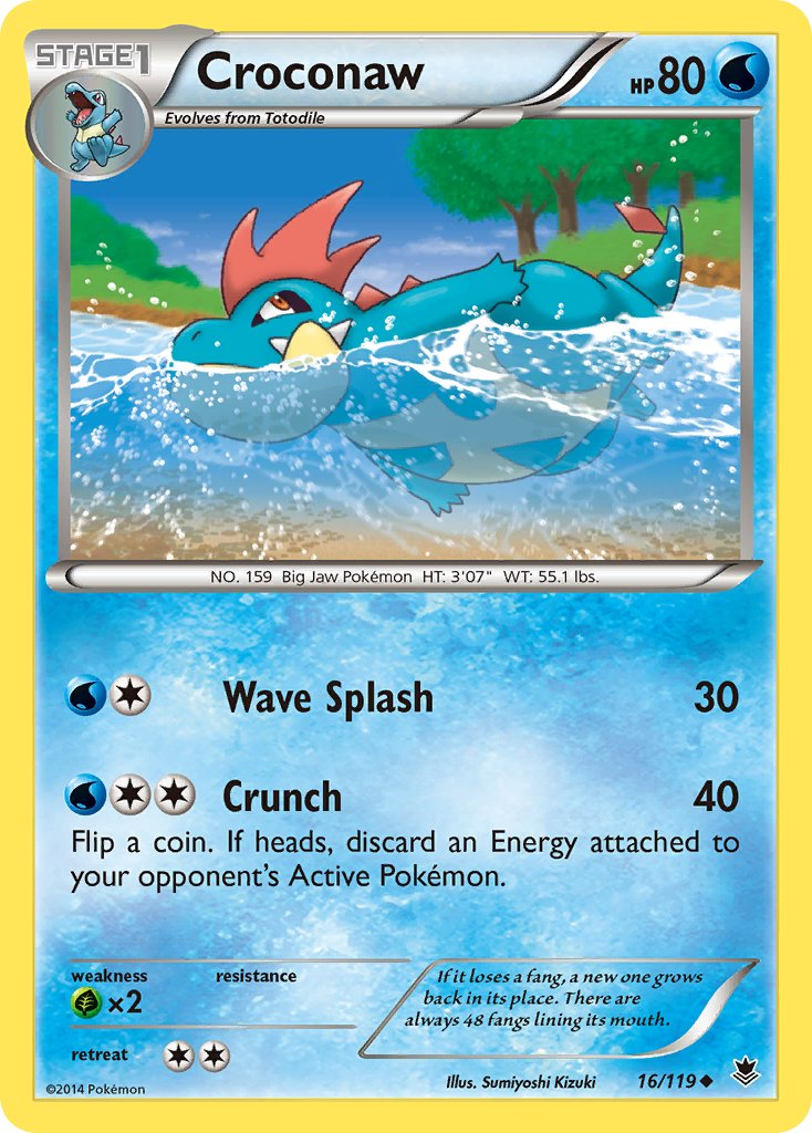 Croconaw Pokémon card
