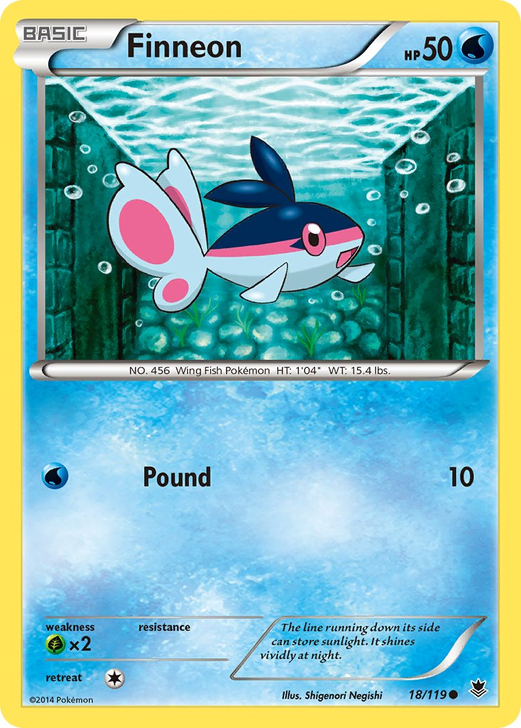 Finneon Pokémon card