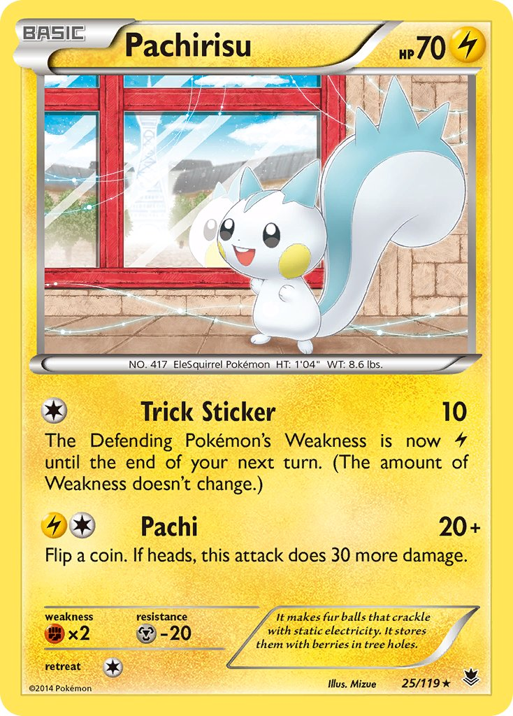 Pachirisu Pokémon card