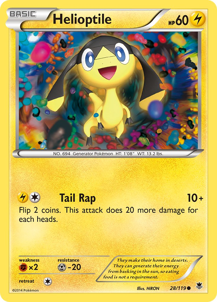 Helioptile Pokémon card