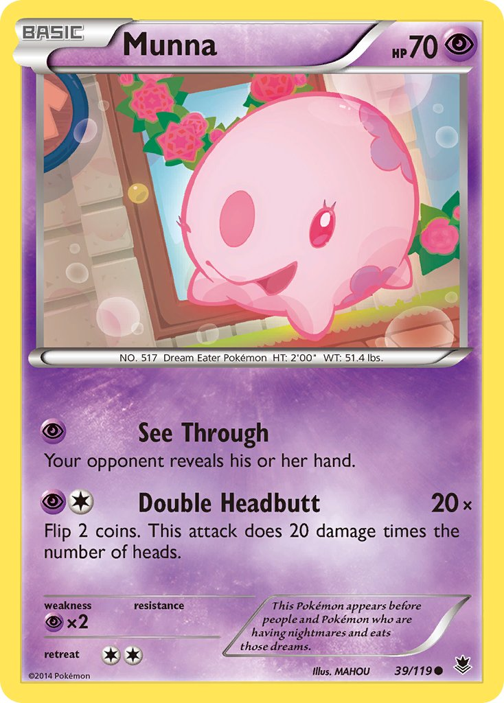 Munna Pokémon card