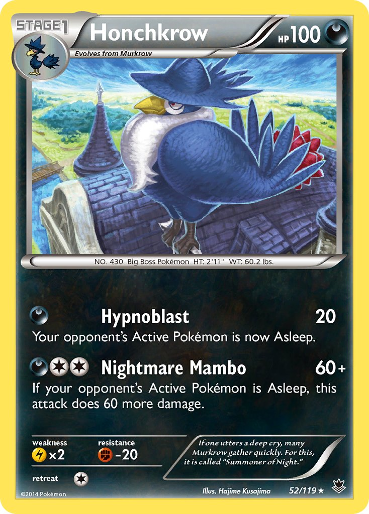 Honchkrow Pokémon card
