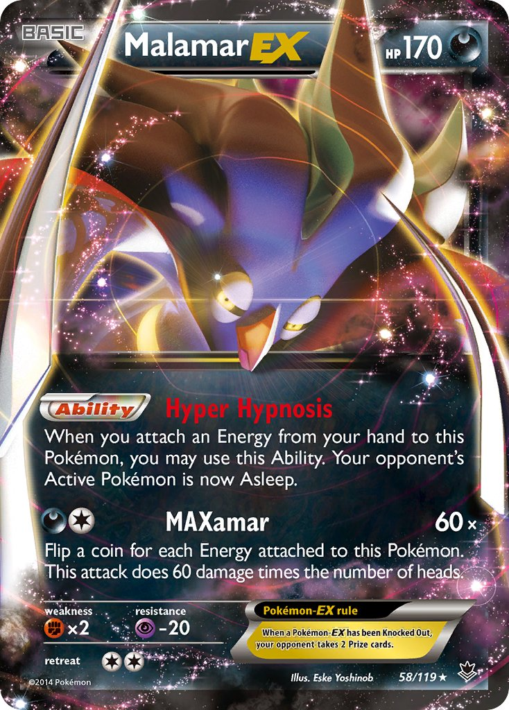 Malamar EX Pokémon card