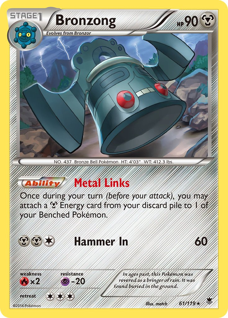 Bronzong Pokémon card