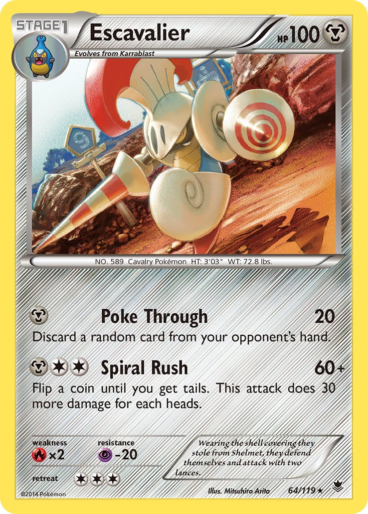 Escavalier Pokémon card