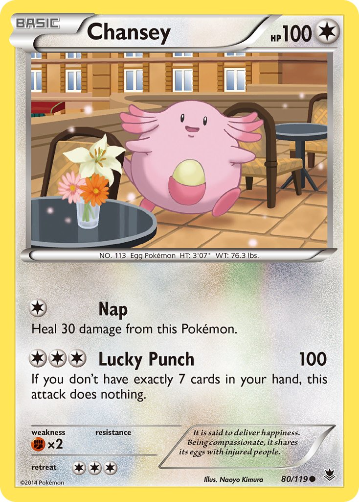 Chansey Pokémon card