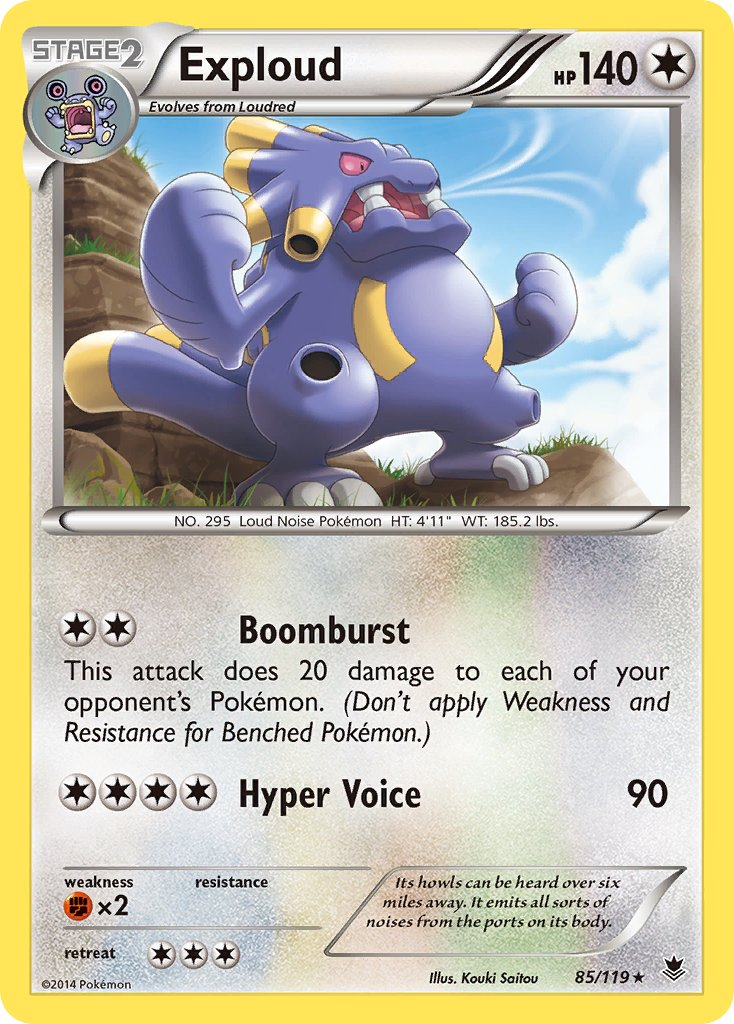 Exploud Pokémon card