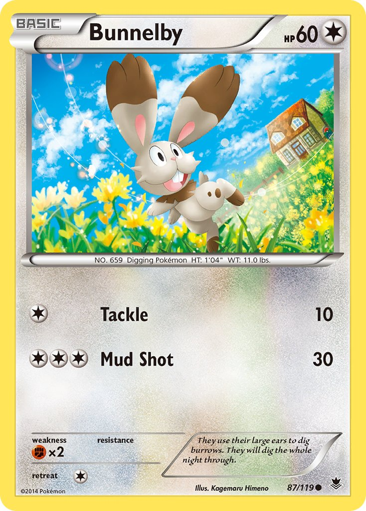 Bunnelby Pokémon card