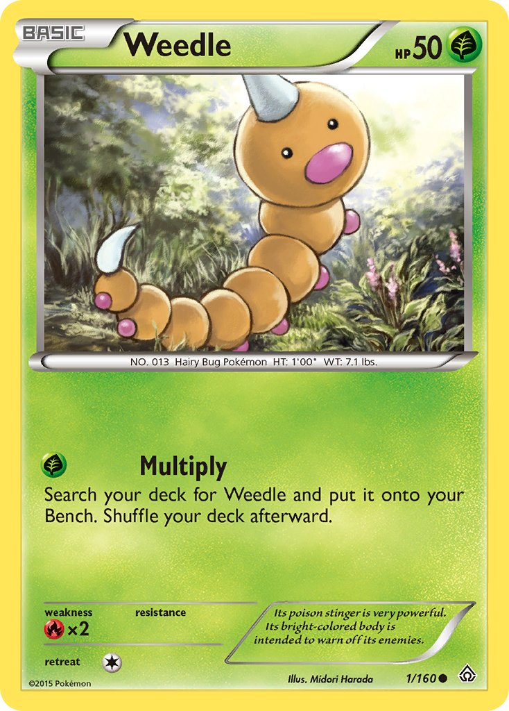 Weedle Pokémon card