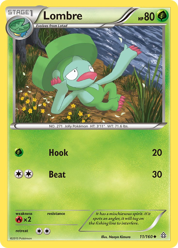 Lombre Pokémon card
