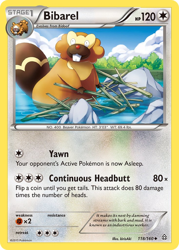 Bibarel Pokémon card