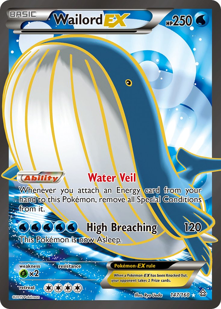 Wailord EX Pokémon card