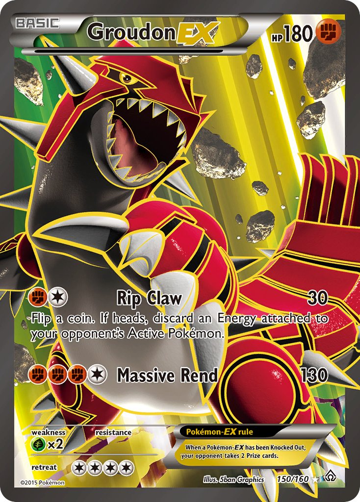Groudon EX Pokémon card