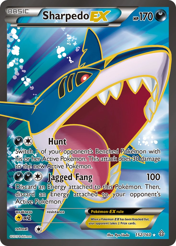 Sharpedo EX Pokémon card