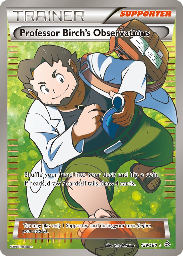 Professor Birch's Observations Pokémon card