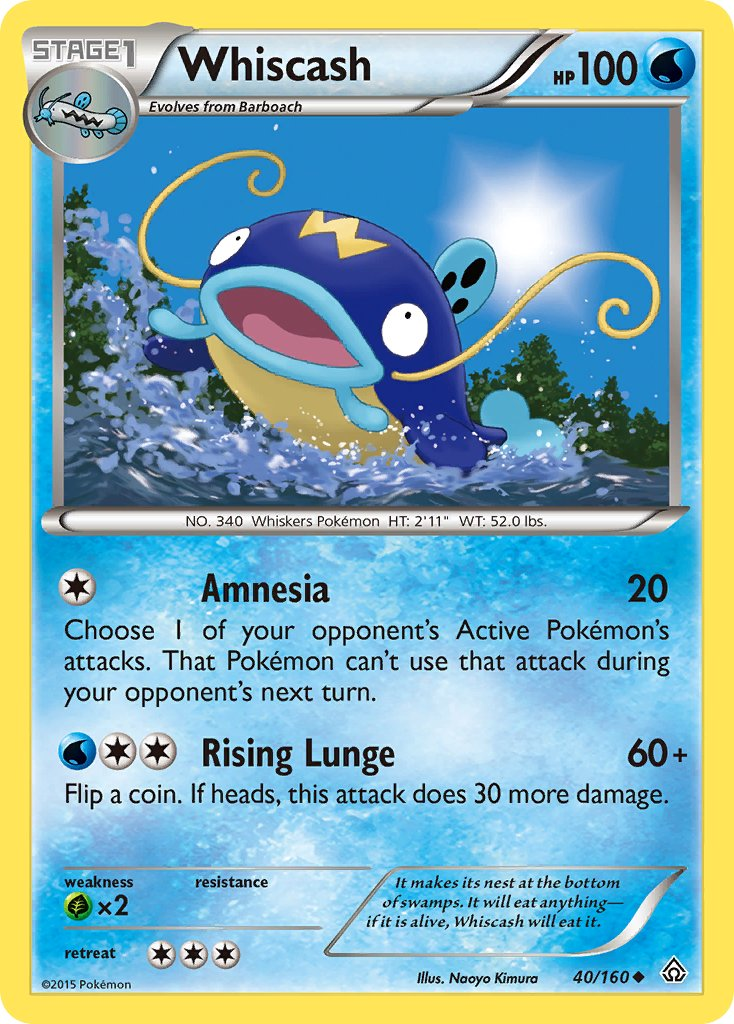 Whiscash Pokémon card