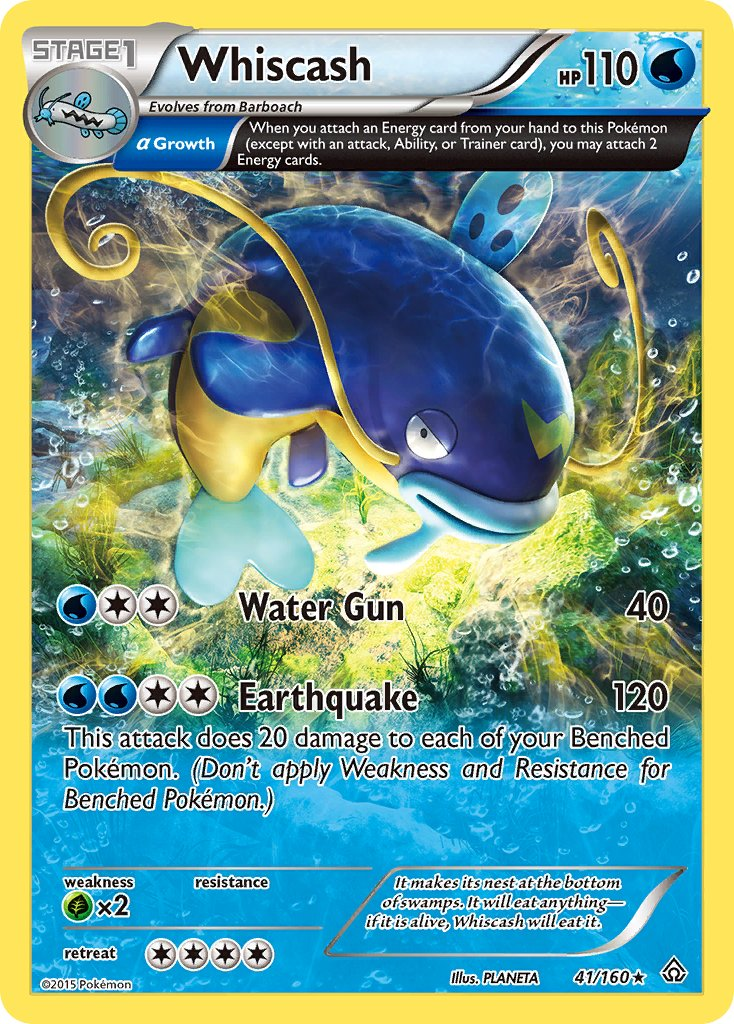 Whiscash Pokémon card