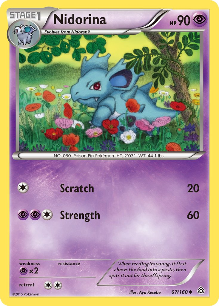 Nidorina Pokémon card