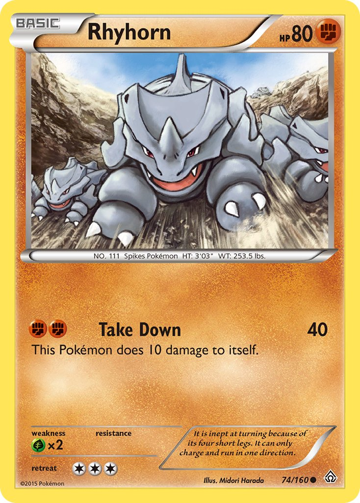 Rhyhorn Pokémon card