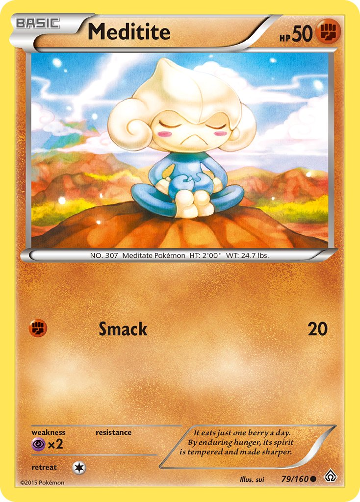 Meditite Pokémon card