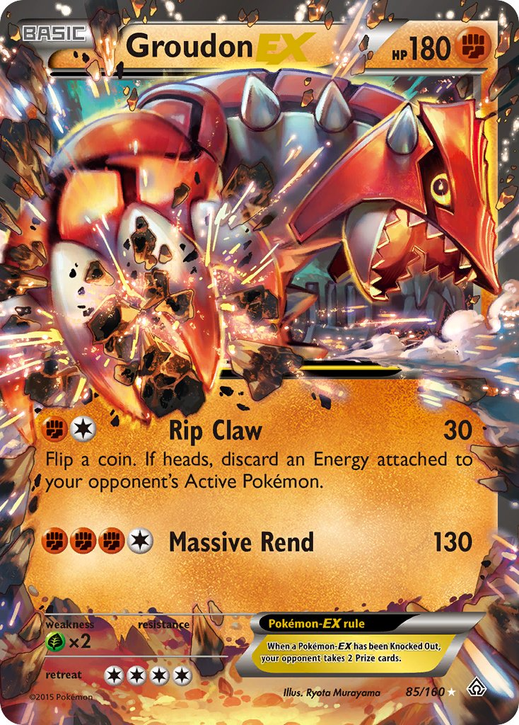 Groudon EX Pokémon card