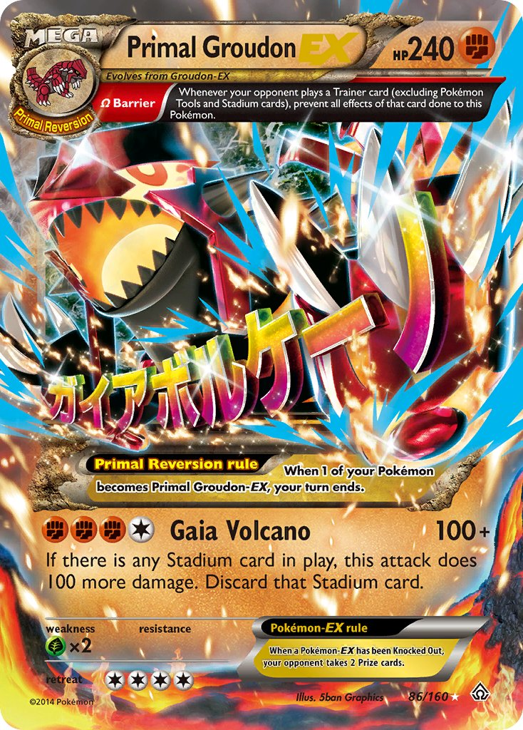 Primal Groudon EX Pokémon card