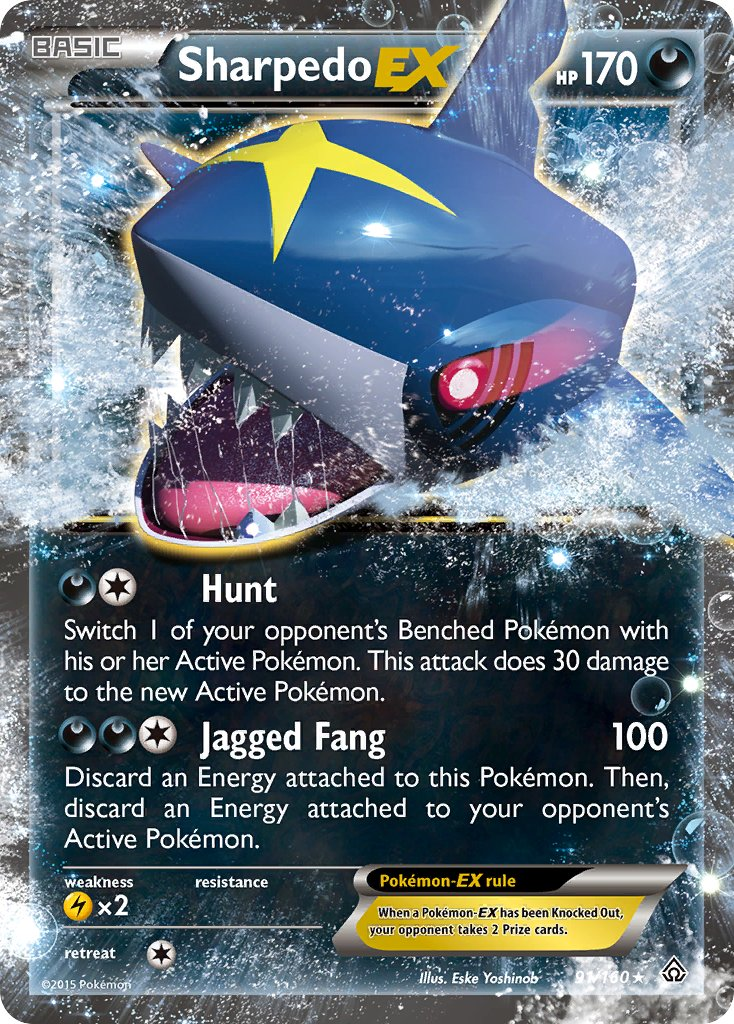 Sharpedo EX Pokémon card