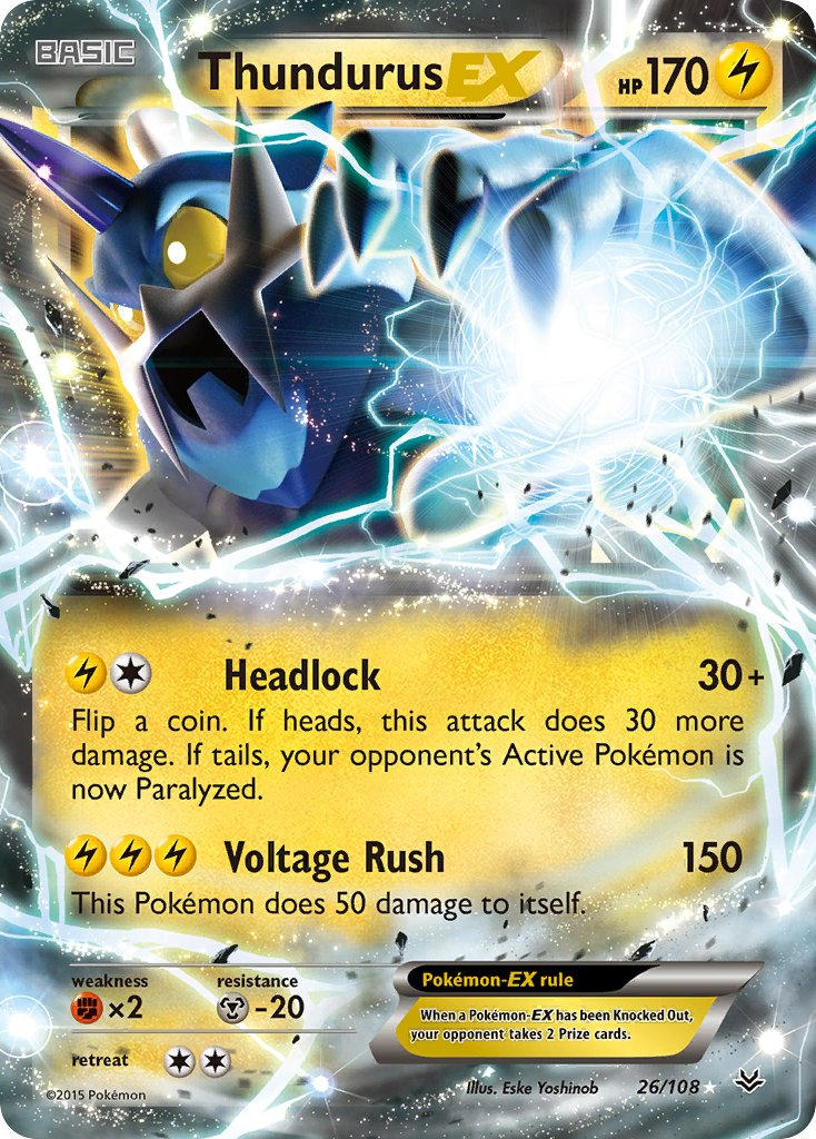 Thundurus EX Pokémon card