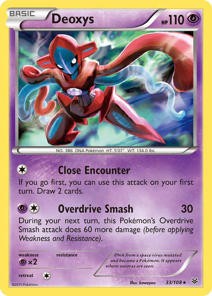Deoxys Pokémon card