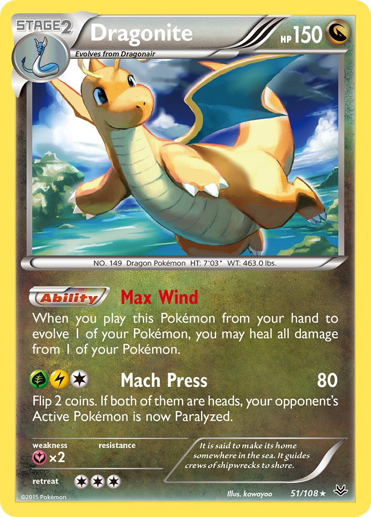 Dragonite Pokémon card