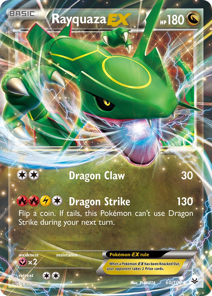 Rayquaza EX Pokémon card