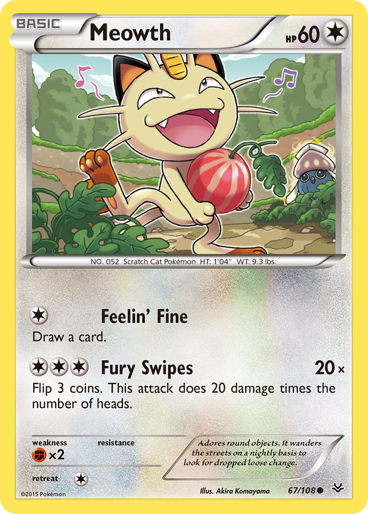 Meowth Pokémon card