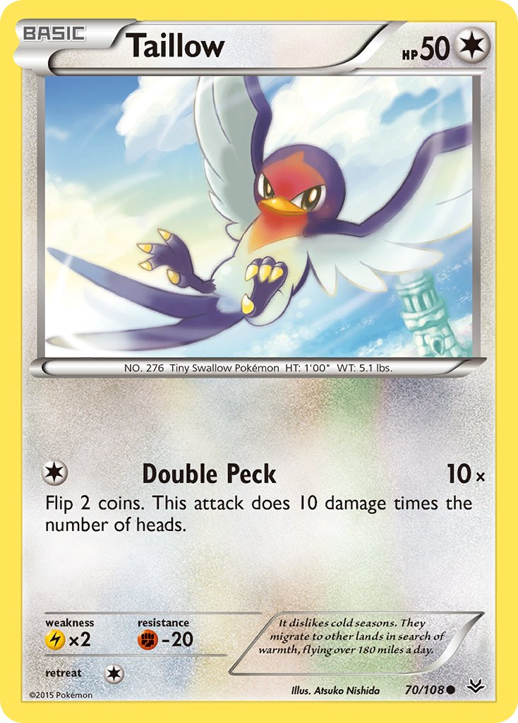 Taillow Pokémon card