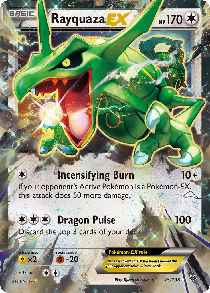 Rayquaza EX Pokémon card
