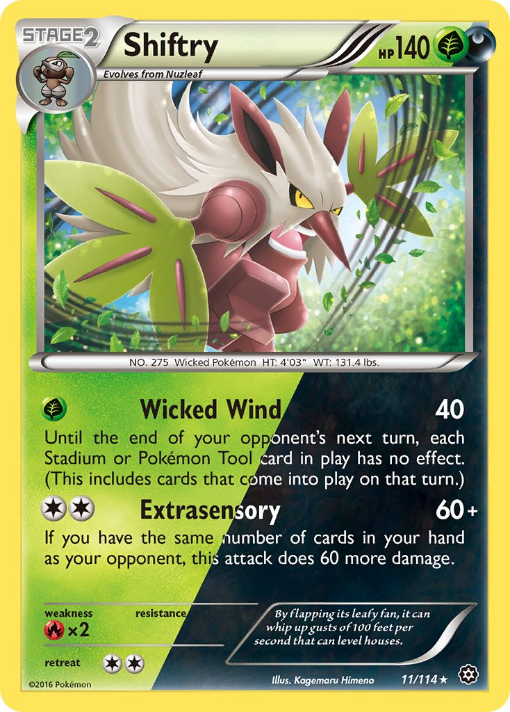 Shiftry Pokémon card