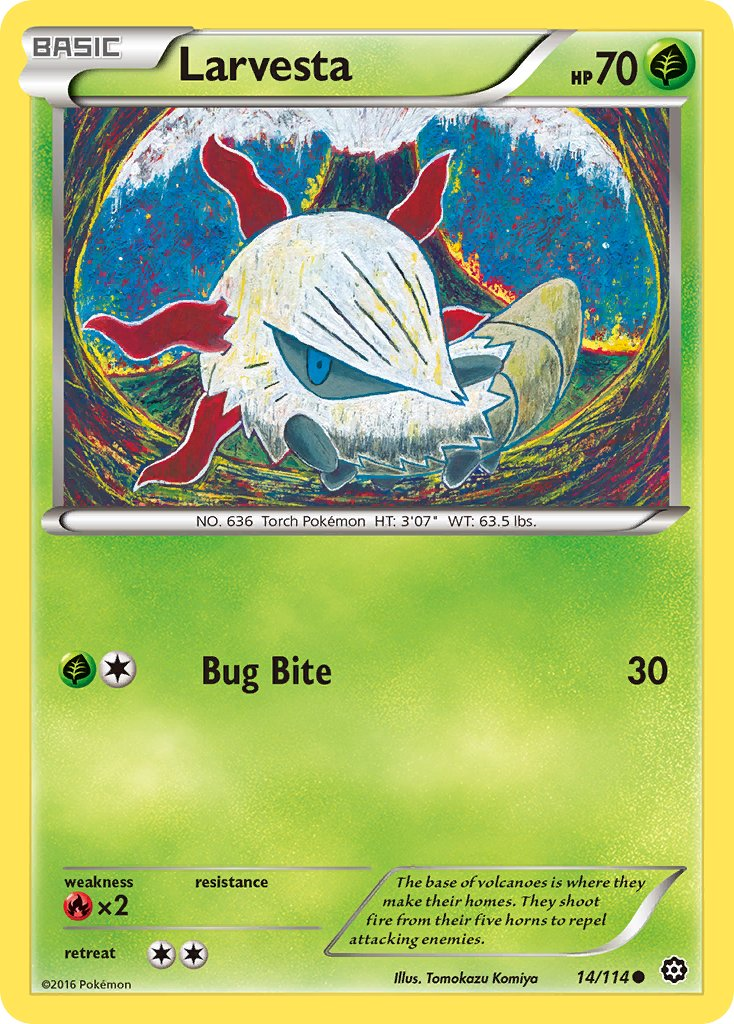 Larvesta Pokémon card