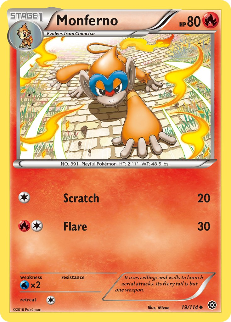 Monferno Pokémon card