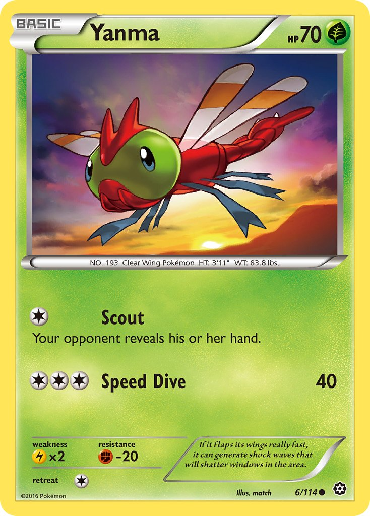 Yanma Pokémon card
