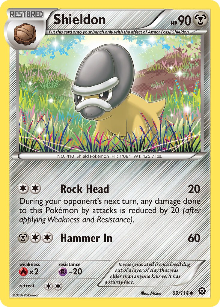 Shieldon Pokémon card