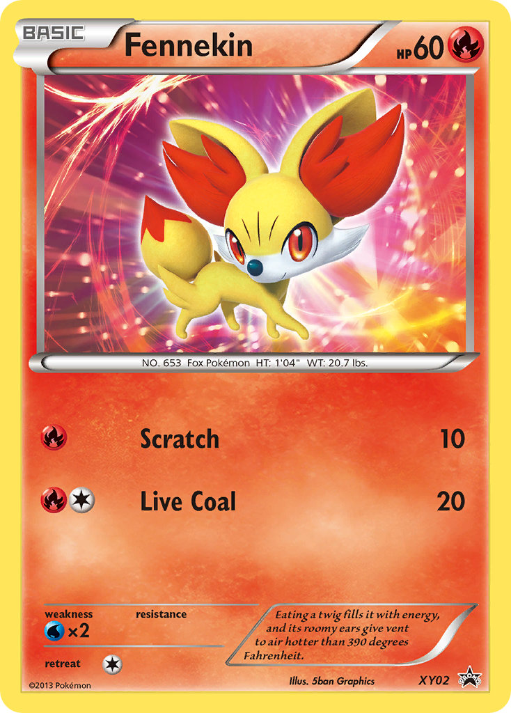 Fennekin Pokémon card