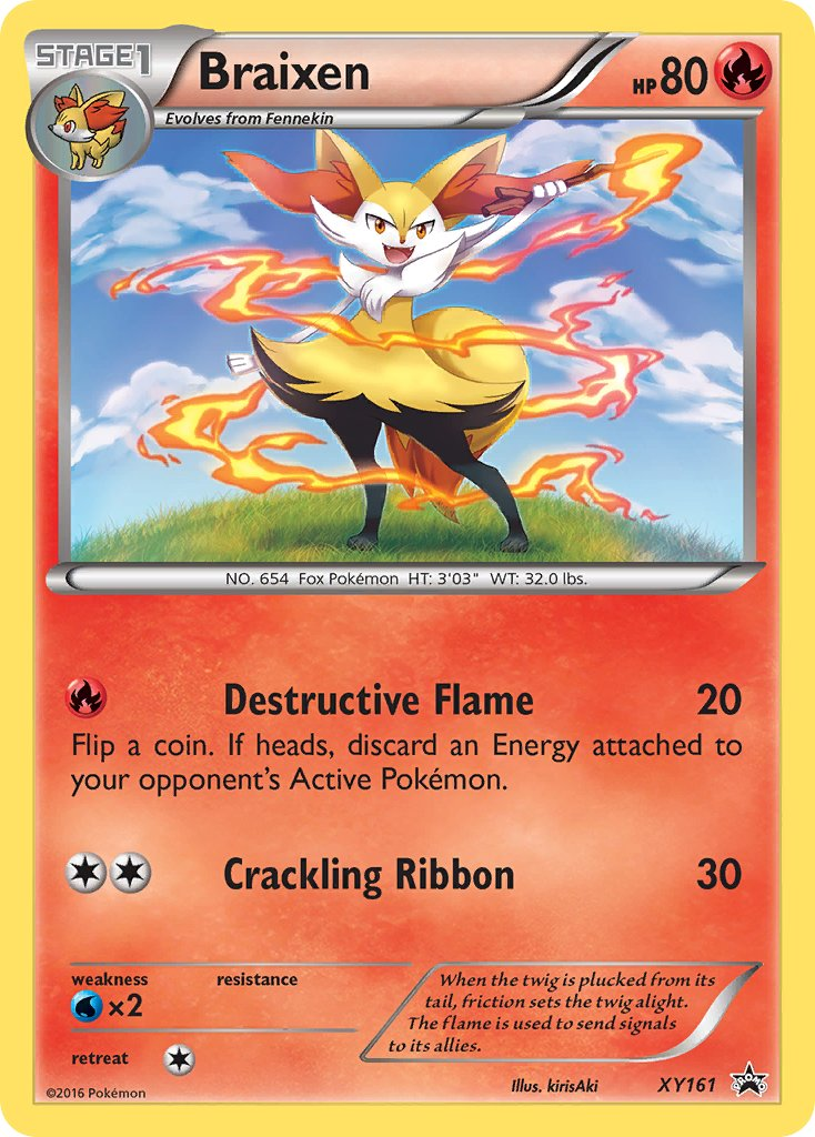 Braixen Pokémon card
