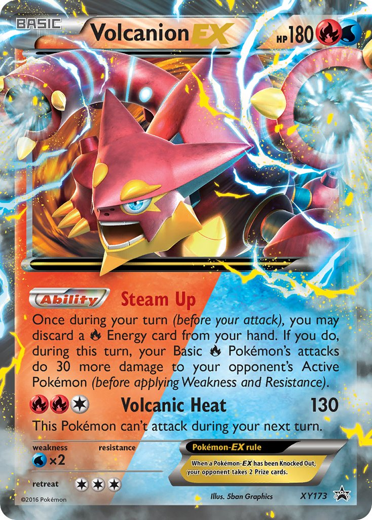 Volcanion EX Pokémon card