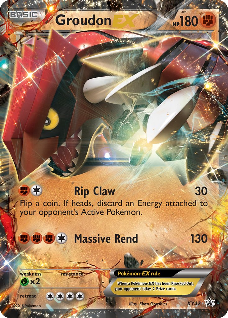 Groudon EX Pokémon card