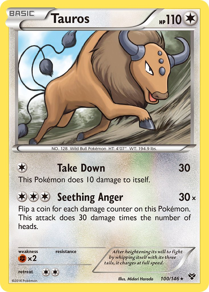 Tauros Pokémon card