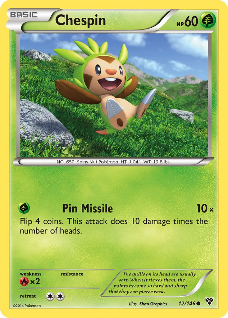 Chespin Pokémon card