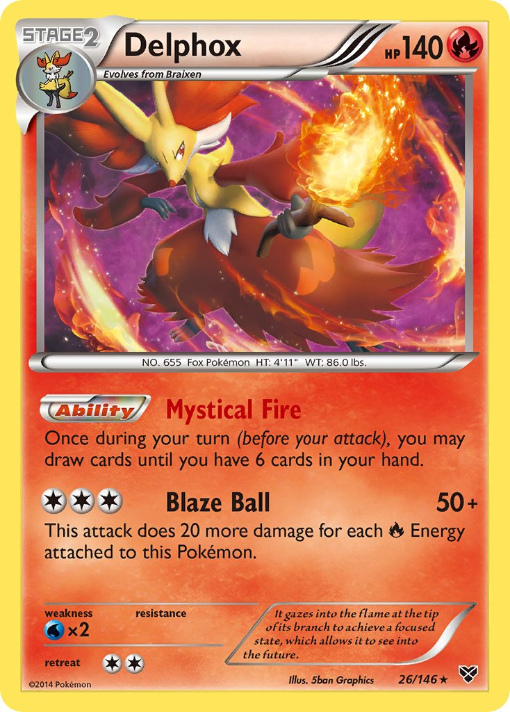 Delphox Pokémon card