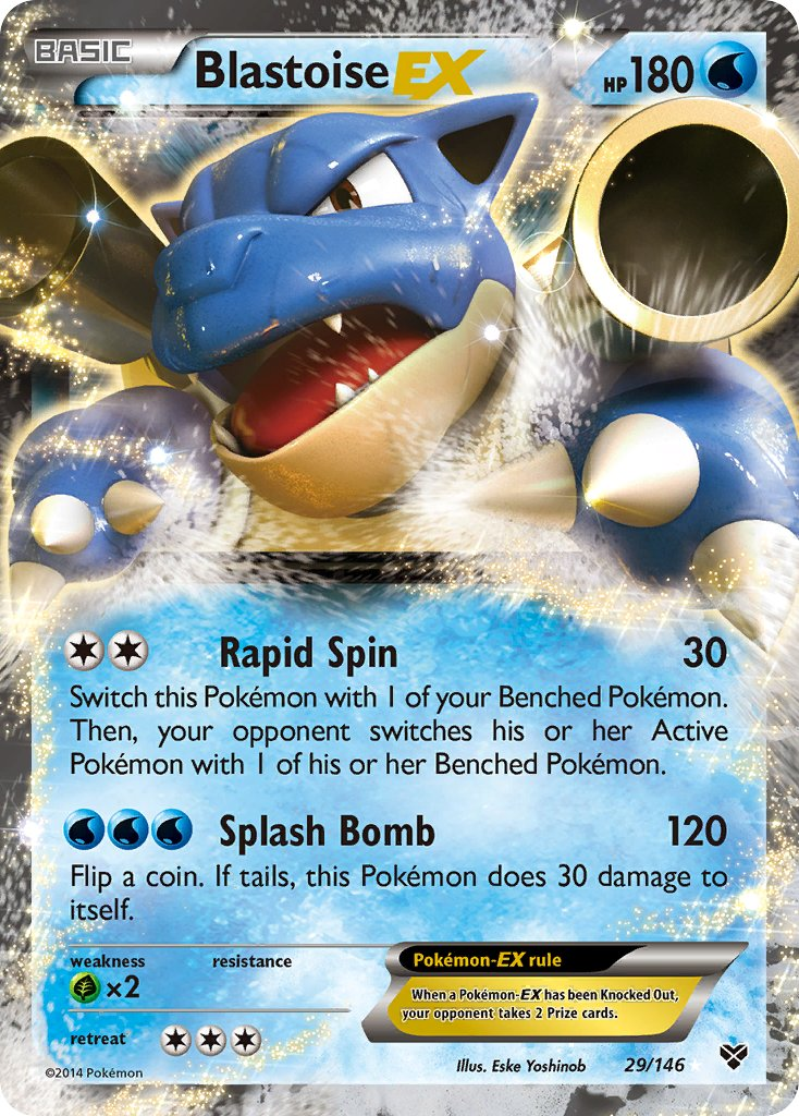 Blastoise EX Pokémon card